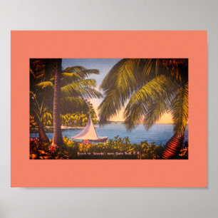 Cabo Rojo, Puerto Rico - Beach vid Joyuda Poster