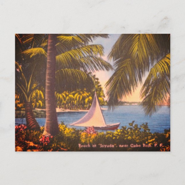 Cabo Rojo, Puerto Rico - Beach vid Joyuda Vykort (Framsida)