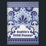 Cabo San Lucas Blue & White Mexican Talavera Tile Anteckningsbok<br><div class="desc">Den här Cabo San Lucas-plannern har en traditionell blå och vit mexikansk talavera stil mönster.</div>