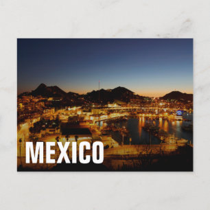 Cabo San Lucas Cityscape at Sunset, Mexiko Vykort