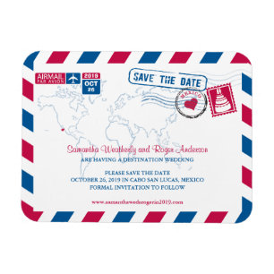Cabo San Lucas Mexico Airmail Spara datum 3x4 Magnet