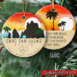 Cabo San Lucas Mexico Arch Vintage retro Sunset Julgransprydnad Keramik<br><div class="desc">Cabo San Lucas Mexiko Denna utformning gäller för hela älskare som fiskar i Cabo San Lucas, särskilt segelfisk. Du kan också ge det till ge som en gåva på jul, födelsedag eller på vilken tillfälle som helst utmärkt presentidé för vän, flicka, kusin, bror eller invandrarsyster som kärlek Mexiko. Underbar souvenir...</div>