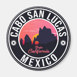 Cabo San Lucas Mexico Arch Vintage retro Sunset Magnet