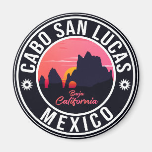 Cabo San Lucas Mexico Arch Vintage retro Sunset Magnet