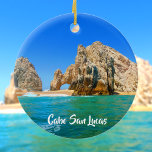 Cabo San Lucas Mexico Beach Arch Julgransprydnad Keramik<br><div class="desc">Den här designen skapades genom digital grafik. Det kan vara personlig i det område som tillhandahålls eller anpassas genom att ändra fotot eller lägga till ditt eget ord. Kontakta mig på colorflowcreations@gmail.com om du vill ha denna design på en annan produkt. Köp min ursprungliga abstrakt-akrylmålning för försäljning på www.etsy.com/shop/colorflowart. Se...</div>