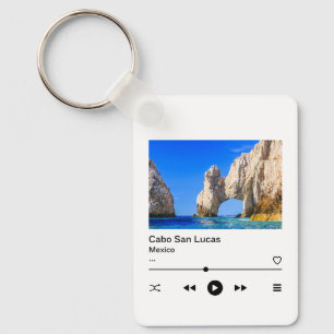 Cabo San Lucas Mexico Souvenir Music Player Button Nyckelring