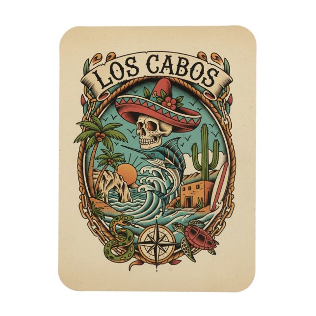 Cabo San Lucas Mexico Travel Magnet (Vertikal)