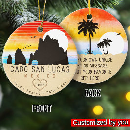 Cabo San Lucas Mexiko Beach Arch Vintage 60-talet Julgransprydnad Keramik