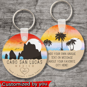 Cabo San Lucas Mexiko Beach Arch Vintage 60-talet Nyckelring