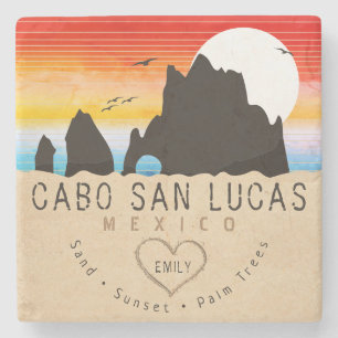 Cabo San Lucas Mexiko Beach Arch Vintage 60-talet Stenunderlägg