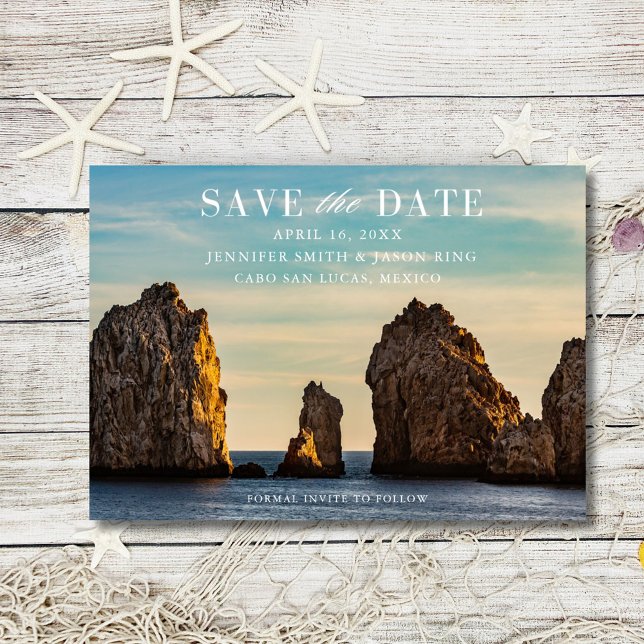 Cabo San Lucas Mexiko Bröllop spara datum Spara Datumet (Cabo San Lucas Mexico Wedding Save The Date)