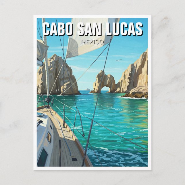 Cabo San Lucas Mexiko El Arco Travel Vykort (Framsida)