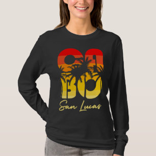 Cabo San Lucas Mexiko Palmträd Solnedgång Färger V T Shirt