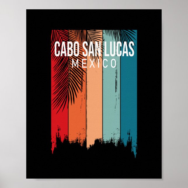 Cabo San Lucas Mexiko Retro  Poster (Framsidan)