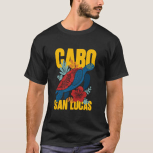 Cabo San Lucas Mexiko Semester Havssköldpadda Blom T Shirt