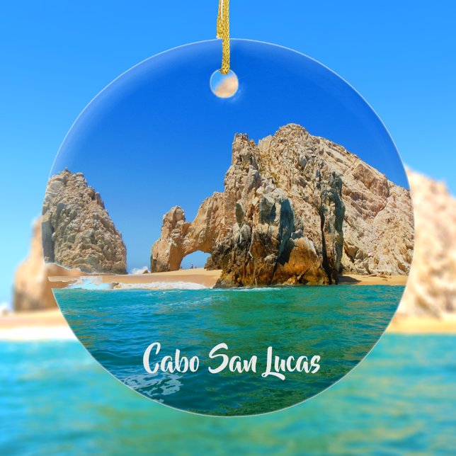 Cabo San Lucas Mexiko Strandarkad Julgransprydnad Keramik (Skapare uppladdad)