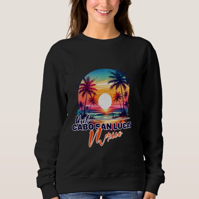 Cabo San Lucas Mexiko Sunset Beach Handflatan Träd T Shirt (Framsida)