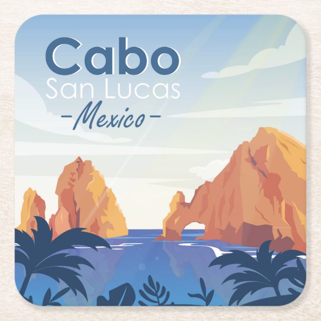 Cabo San Lucas Mexiko Underlägg Papper Kvadrat (Framsidan)