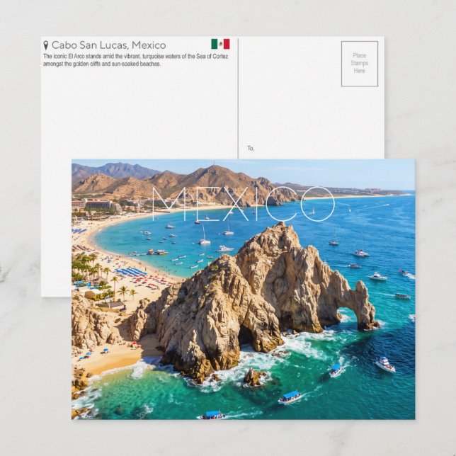 Cabo San Lucas, Mexiko vykort (Fram/baksida)