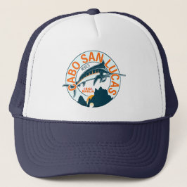 Cabo San Lucas Nautical Fishing Sailfish Vintage Keps