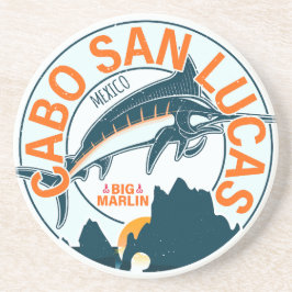 Cabo San Lucas Nautical Fishing Sailfish Vintage Underlägg