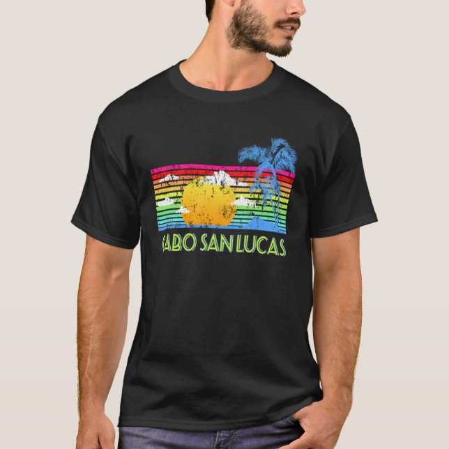 Cabo San Lucas Retro T Shirt (Framsida)