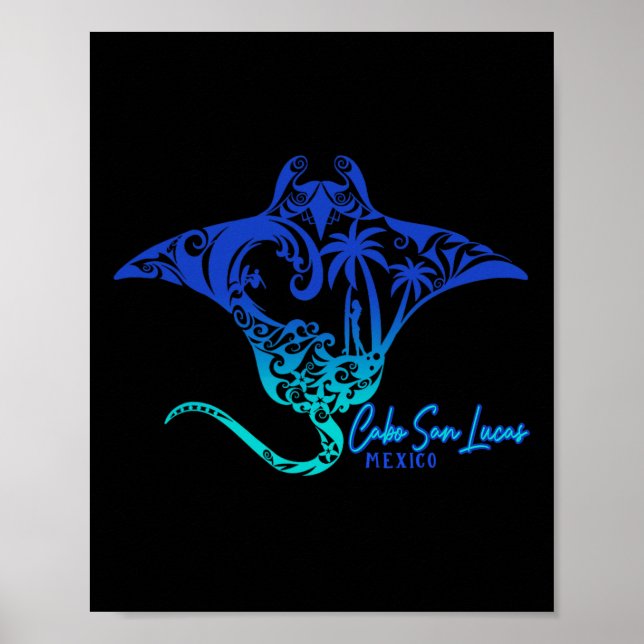 Cabo San Lucas Sea Stingray Mexico Matching Family Poster (Framsidan)