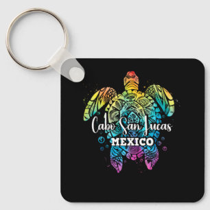 Cabo San Lucas Tie Dye Sea Turtle Matching Family Nyckelring