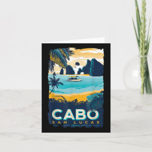 Cabo San Lucas Tropical Beach Mexico Travel Vintag Kort