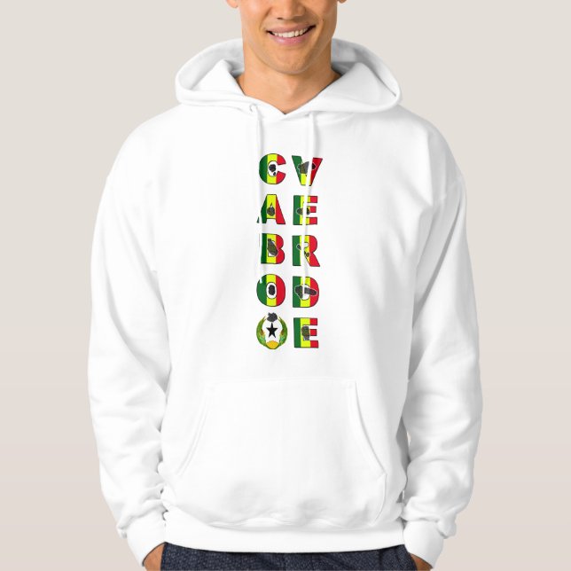 Cabo Verde Färg Hoodie (Framsida)