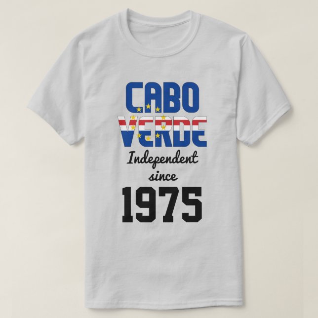 Cabo Verde Flagga Independence Firande T Shirt (Design framsida)