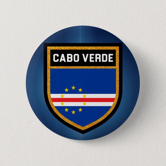 Cabo Verde flagga Knapp (Framsida)