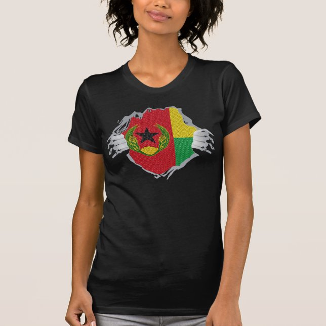Cabo Verde Historic Flagga Strong T Shirt (Framsida)
