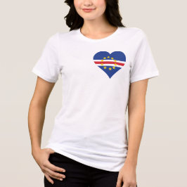 Cabo Verde Kärlek Heart Flagga T Shirt