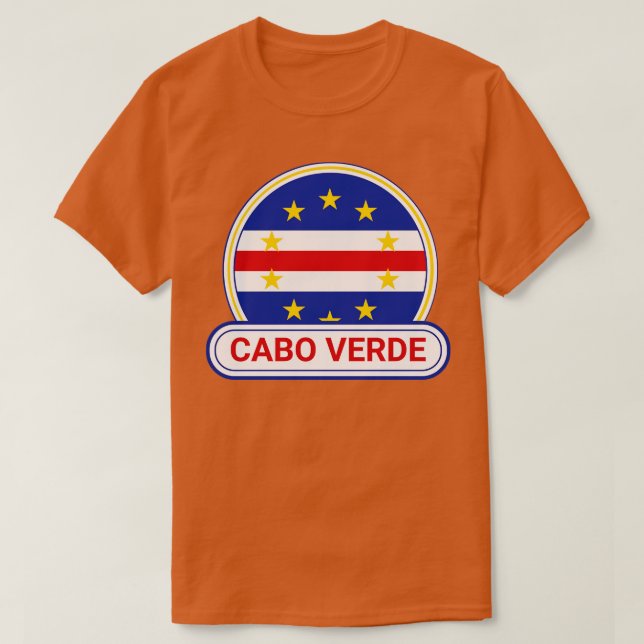Cabo Verde Land Badge Cabo Verde Flagga T Shirt (Design framsida)