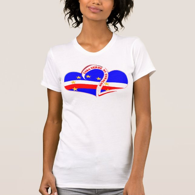 Cabo Verde Na Curaçan T Shirt (Framsida)
