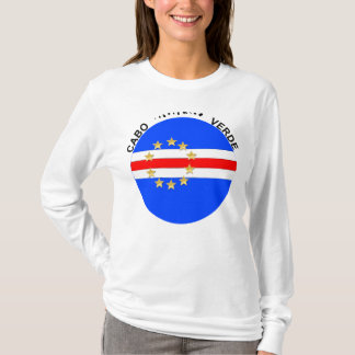 Cabo Verde-öarna Round Flagga T Shirt