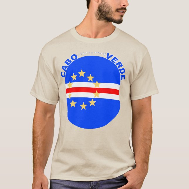 Cabo Verde Ova Flagga T Shirt (Framsida)