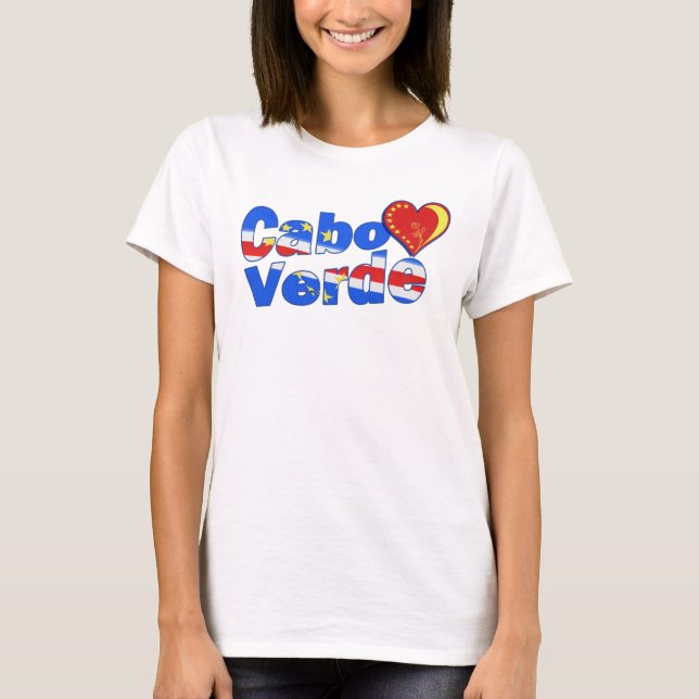 Cabo Verde Ro Heart T-Shirt (Framsida)