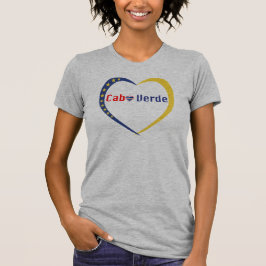Cabo Verde Stars Heart T Shirt