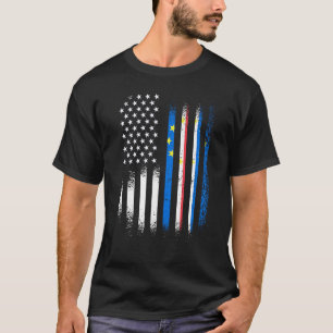 Cabo Verdean American Patriot Grown Land USA Fl T Shirt