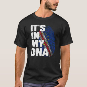Cabo Verdean Det är i mitt Dna Kap Verde Fingerpri T Shirt