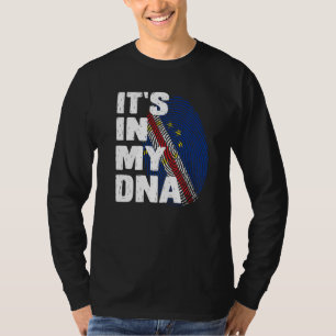 Cabo Verdean Det är i mitt Dna Kap Verde Fingerpri T Shirt