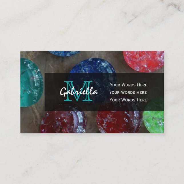 Cabochon knastrat pryda med pärlor visitkortar visitkort (Framsida)