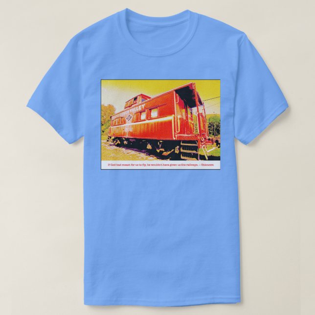 Caboose Catfärys Mountain Railroad T Shirt (Design framsida)