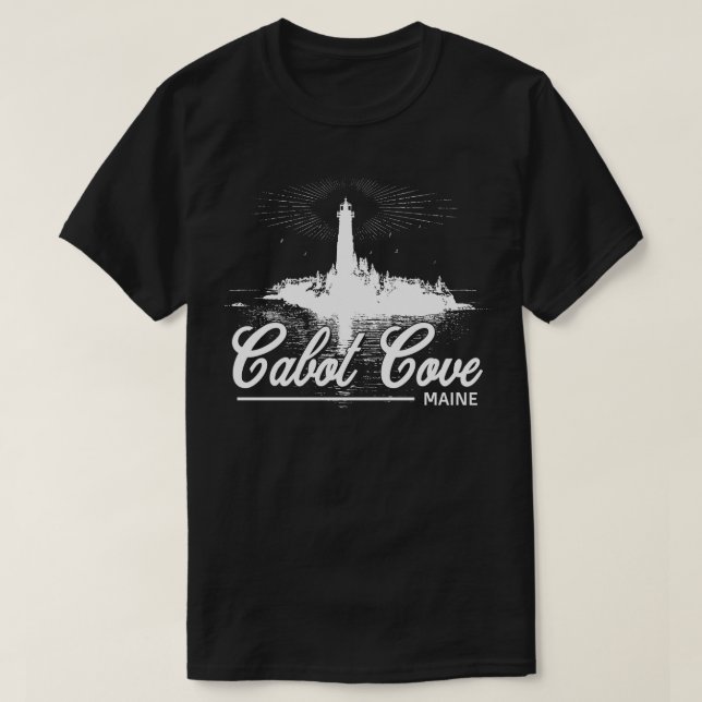 Cabot Cove Maine från Murder Hon skrev T Shirt (Design framsida)