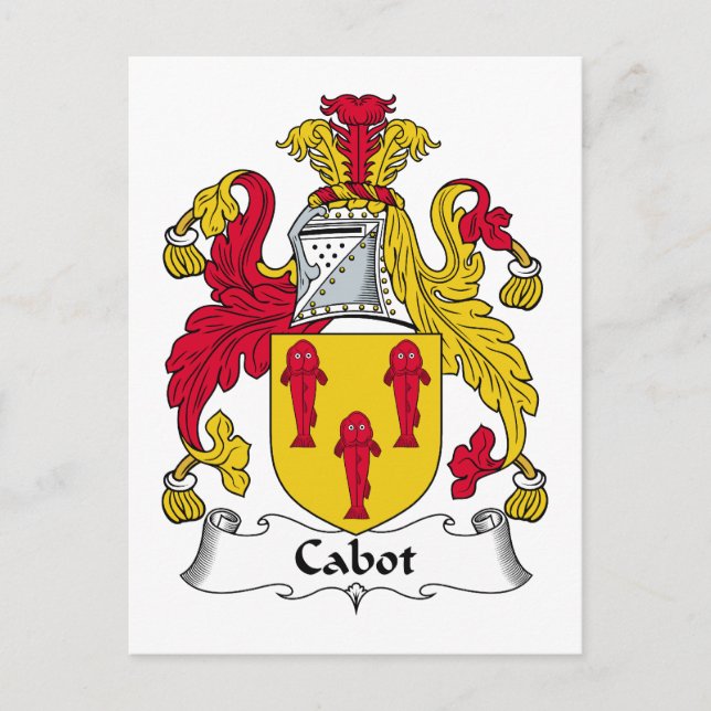 Cabot familjevapen vykort (Framsida)