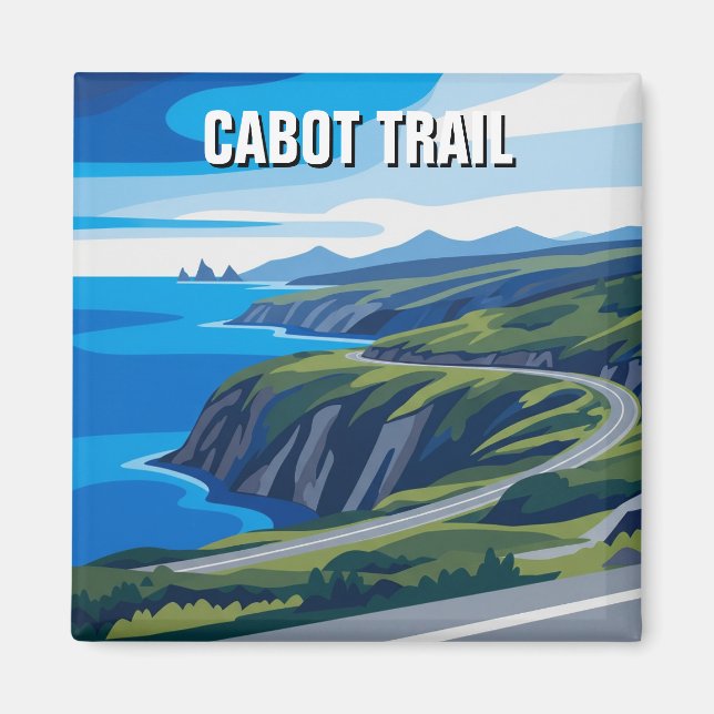 Cabot Trail Nova Scotia Canada Travel Magnet (Framsidan)