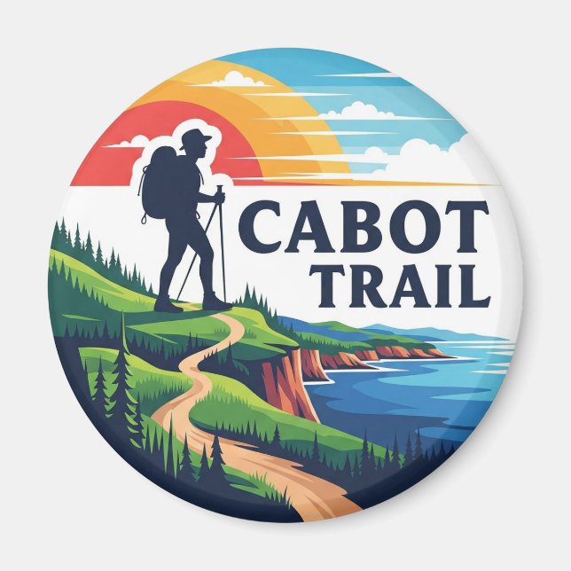 Cabot Trail Nova Scotia Canada Travel Magnet (Framsidan)