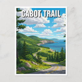 Cabot Trail Nova Scotia Canada Travel Vykort